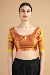 Elbow length sleeve blouse5618 video